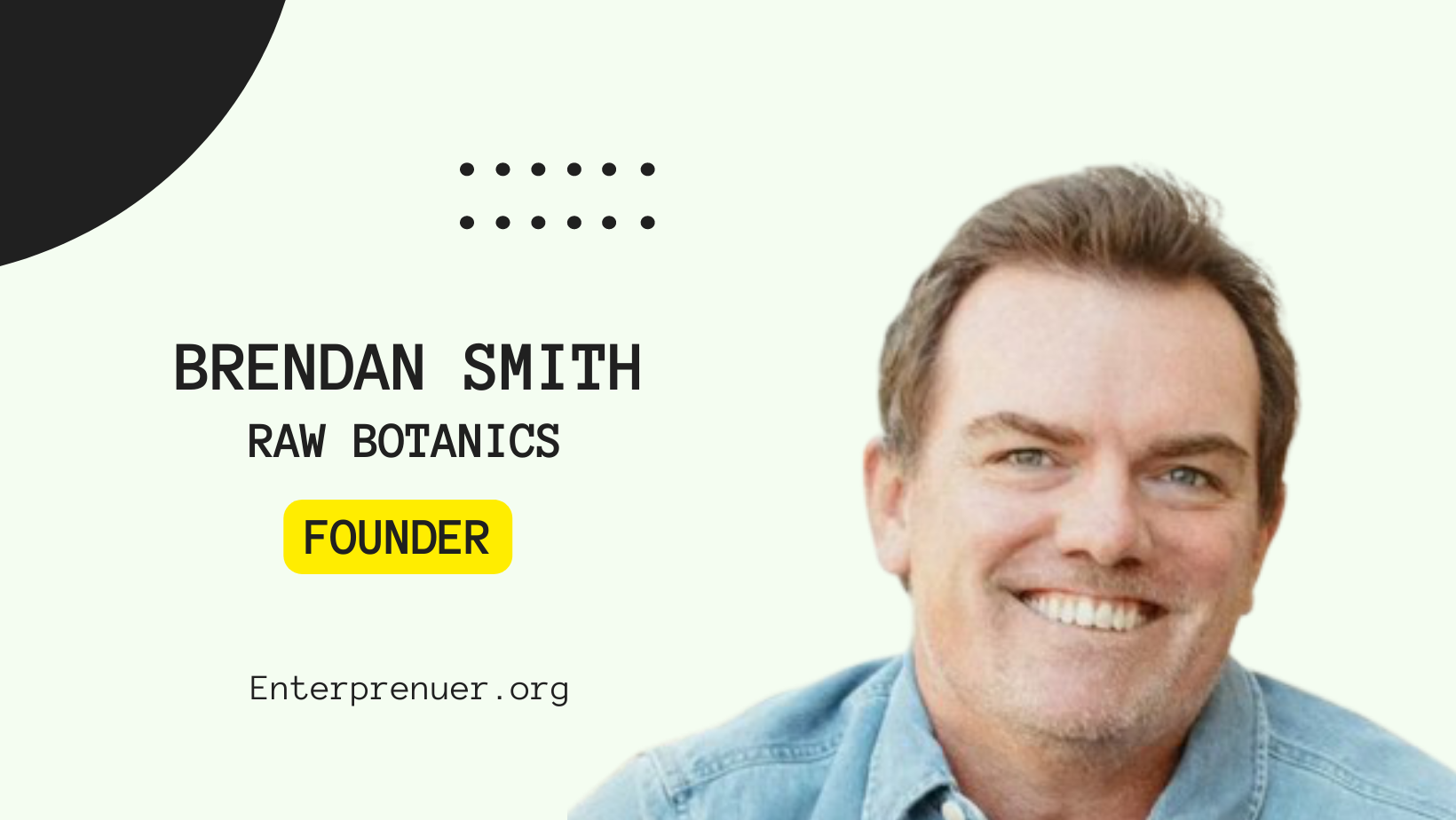 Brendan Smith Co-Founder of Raw Botanics