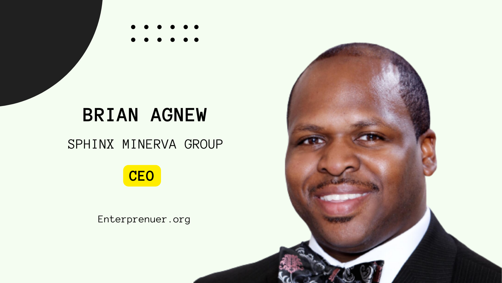 Brian Agnew, CEO of Sphinx Minerva Group