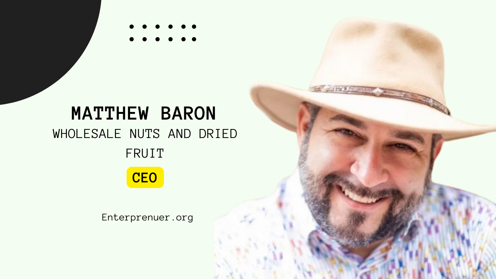 Matthew Baron CEO of Wholesale Nuts And Dried Fruit