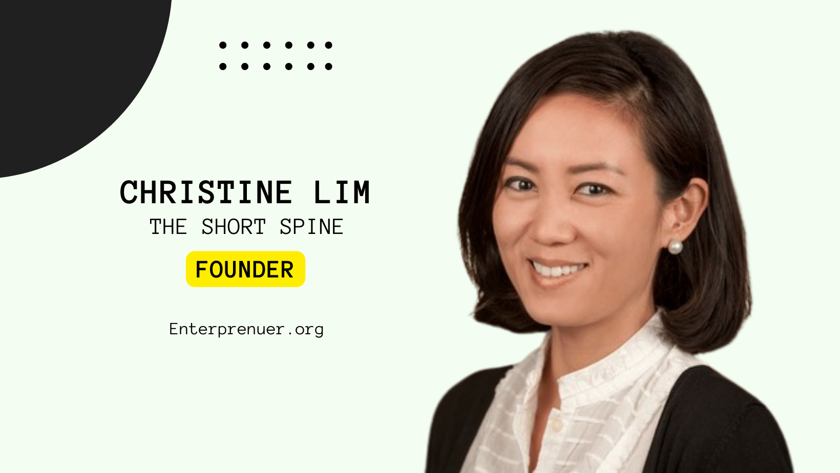 Christine Lim Founder of The Short Spine